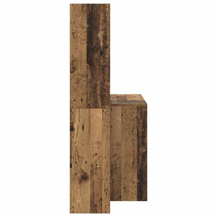 Birou cu raft Lemn vechi 138.5 x 55 x 143 cm Lemn compozit - WALTI WALTI