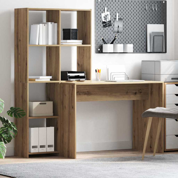 Birou stejar artizanal 138.5 x 55 x 143 cm Lemn compozit - WALTI WALTI