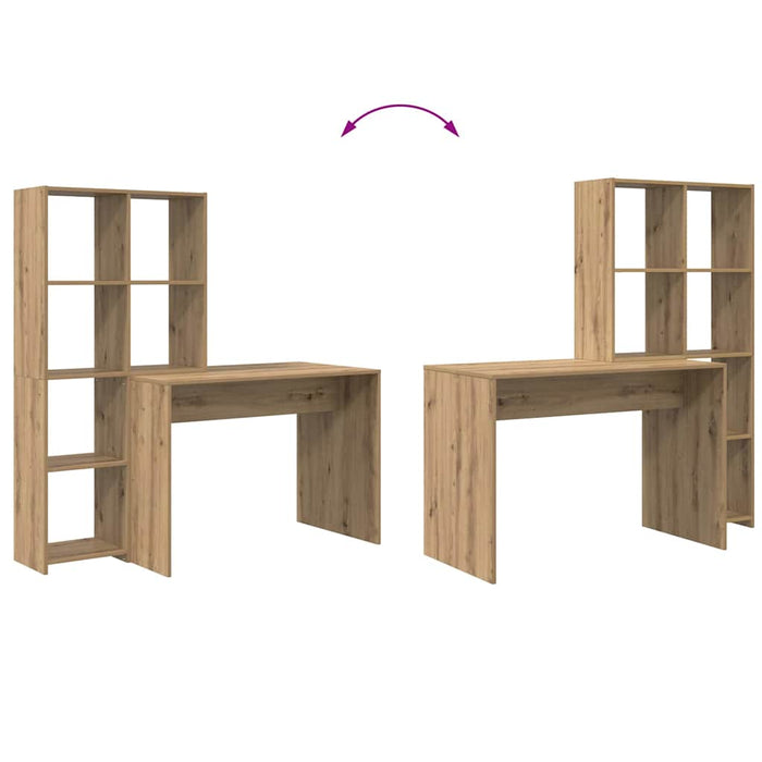 Birou stejar artizanal 138.5 x 55 x 143 cm Lemn compozit - WALTI WALTI