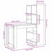 Birou cu raft cu depozitare Alb 122 x 67 x 145 cm Lemn compozit - WALTI WALTI