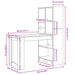 Birou cu raft cu depozitare Alb 122 x 67 x 145 cm Lemn compozit - WALTI WALTI
