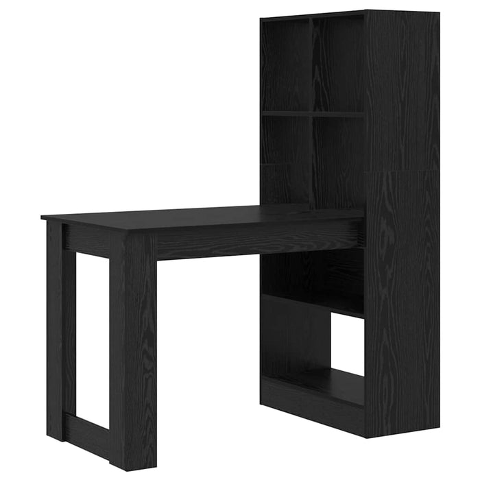 Birou cu raft Stejar negru 122 x 67 x 145 cm Lemn compozit - WALTI WALTI