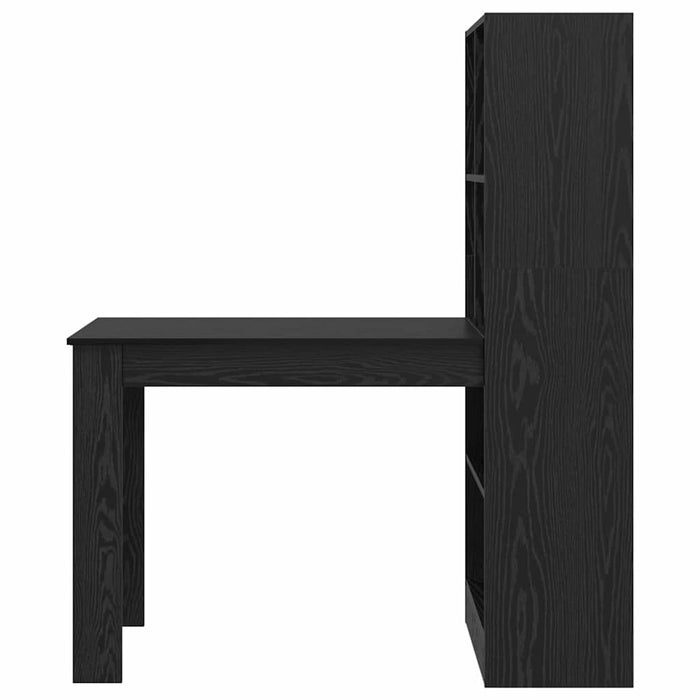 Birou cu raft Stejar negru 122 x 67 x 145 cm Lemn compozit - WALTI WALTI