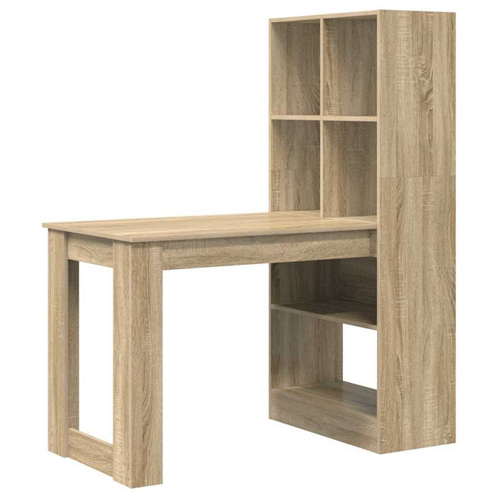 Birou cu raft Stejar sonoma 122 x 67 x 145 cm Lemn compozit - WALTI WALTI