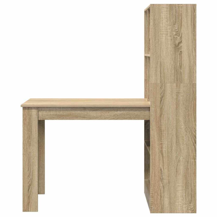 Birou cu raft Stejar sonoma 122 x 67 x 145 cm Lemn compozit - WALTI WALTI