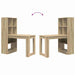 Birou cu raft Stejar sonoma 122 x 67 x 145 cm Lemn compozit - WALTI WALTI