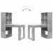 Birou cu raft Gri din beton 122 x 67 x 145 cm Lemn compozit - WALTI WALTI