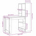 Birou cu raft Gri din beton 122 x 67 x 145 cm Lemn compozit - WALTI WALTI