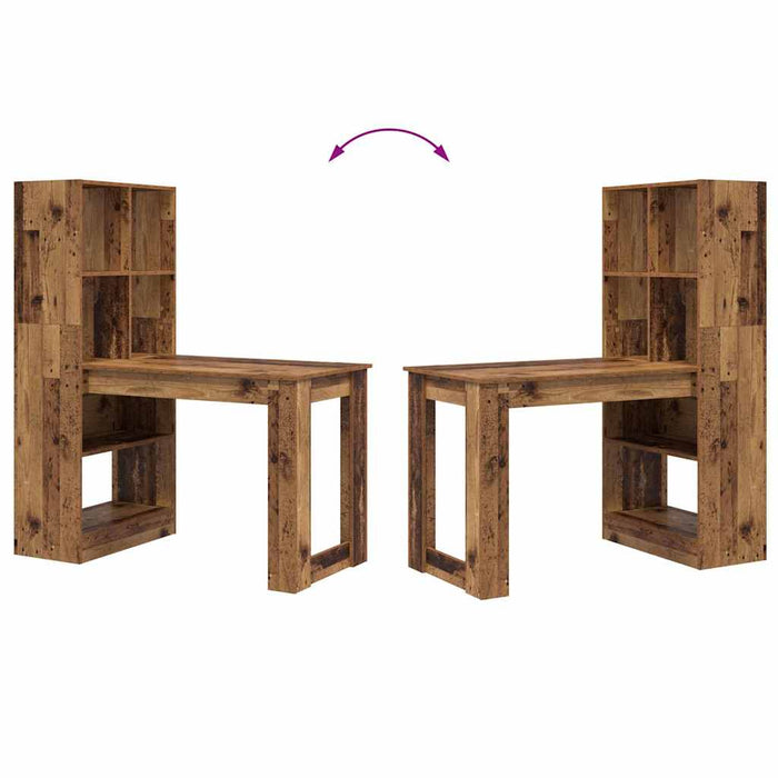 Birou cu raft Lemn Vechi 122 x 67 x 145 cm Lemn compozit - WALTI WALTI
