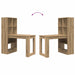 Birou cu raft stejar artizanal 122 x 67 x 145 cm Lemn compozit - WALTI WALTI