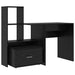 Birou cu raft Stejar negru 131.5 x 50 x 106.5 cm Lemn compozit - WALTI WALTI