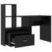 Birou cu raft Stejar negru 131.5 x 50 x 106.5 cm Lemn compozit - WALTI WALTI