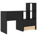 Birou cu raft Stejar negru 131.5 x 50 x 106.5 cm Lemn compozit - WALTI WALTI