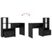 Birou cu raft Stejar negru 131.5 x 50 x 106.5 cm Lemn compozit - WALTI WALTI