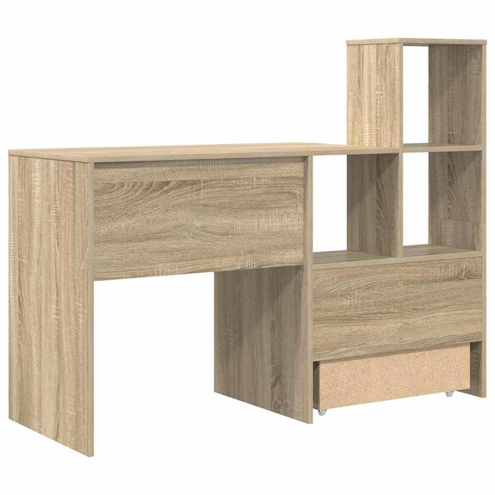 Birou cu raft Stejar sonoma 131.5 x 50 x 106.5 cm Lemn compozit - WALTI WALTI