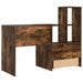 Birou cu raft Stejar afumat 131.5 x 50 x 106.5 cm Lemn compozit - WALTI WALTI