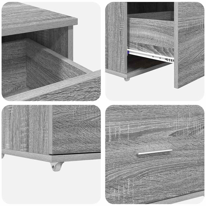 Birou cu sertar sonoma gri 131.5 x 50 x 106.5 cm Lemn compozit - WALTI WALTI
