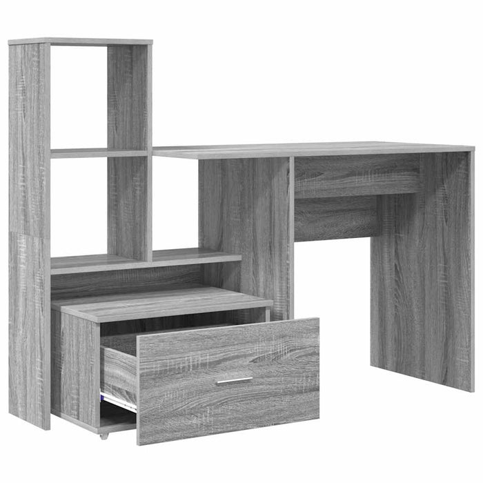 Birou cu sertar sonoma gri 131.5 x 50 x 106.5 cm Lemn compozit - WALTI WALTI