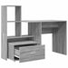 Birou cu sertar sonoma gri 131.5 x 50 x 106.5 cm Lemn compozit - WALTI WALTI