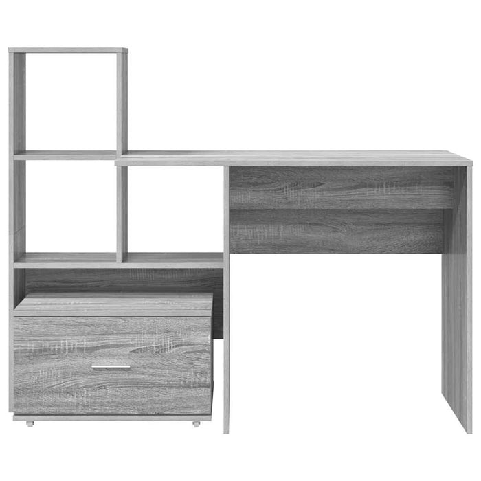 Birou cu sertar sonoma gri 131.5 x 50 x 106.5 cm Lemn compozit - WALTI WALTI