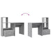 Birou cu sertar sonoma gri 131.5 x 50 x 106.5 cm Lemn compozit - WALTI WALTI