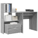 Birou cu sertar sonoma gri 131.5 x 50 x 106.5 cm Lemn compozit - WALTI WALTI