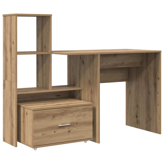 Birou stejar artizanal 131.5 x 50 x 106.5 cm Lemn compozit - WALTI WALTI