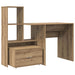 Birou stejar artizanal 131.5 x 50 x 106.5 cm Lemn compozit - WALTI WALTI