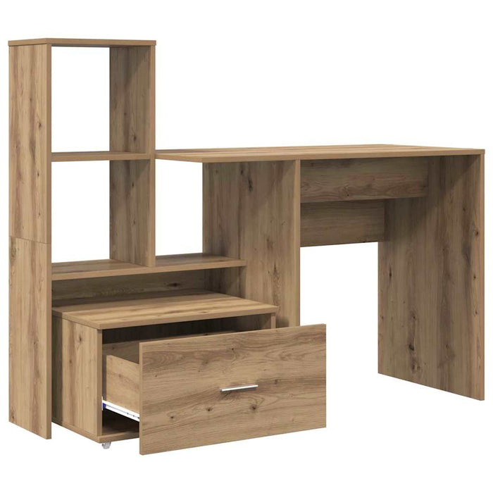 Birou stejar artizanal 131.5 x 50 x 106.5 cm Lemn compozit - WALTI WALTI