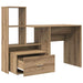 Birou stejar artizanal 131.5 x 50 x 106.5 cm Lemn compozit - WALTI WALTI