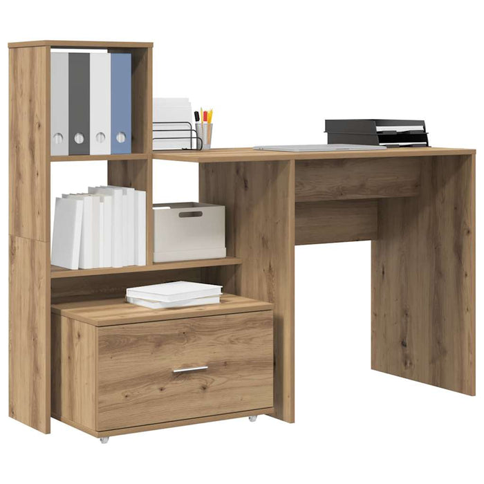 Birou stejar artizanal 131.5 x 50 x 106.5 cm Lemn compozit - WALTI WALTI
