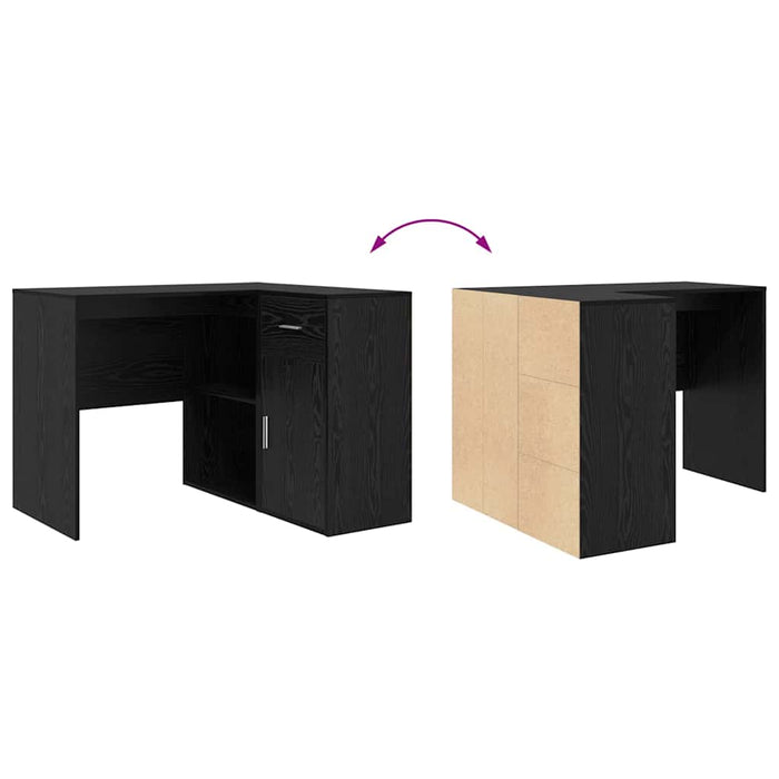 Birou de colț Stejar Negru 102x88x75 cm Lemn ingineresc - WALTI WALTI