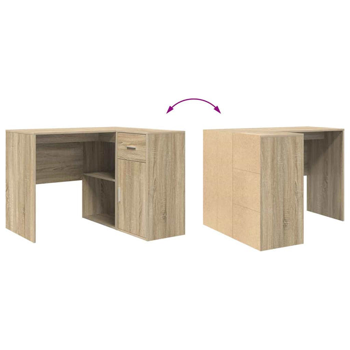 Birou de colț Sonoma Oak 102x88x75 cm Lemn aglomerat - WALTI WALTI