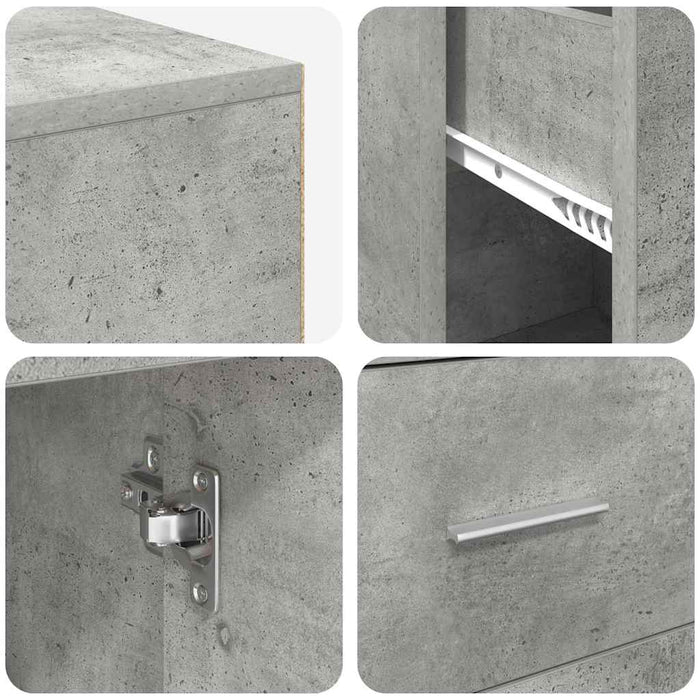 birou de colț gri beton 102x88x75 cm lemn ingineresc - WALTI WALTI
