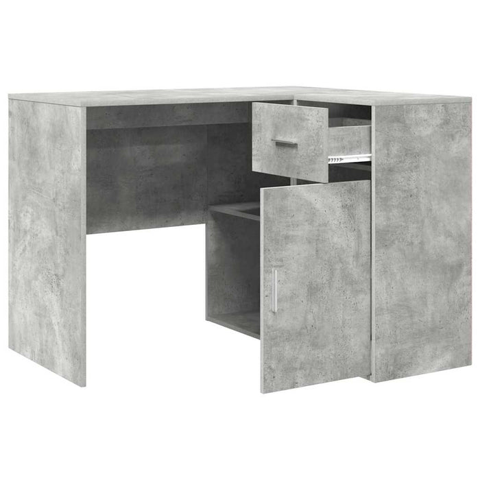 birou de colț gri beton 102x88x75 cm lemn ingineresc - WALTI WALTI