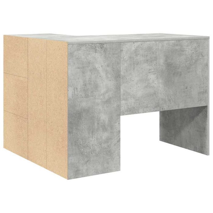 birou de colț gri beton 102x88x75 cm lemn ingineresc - WALTI WALTI