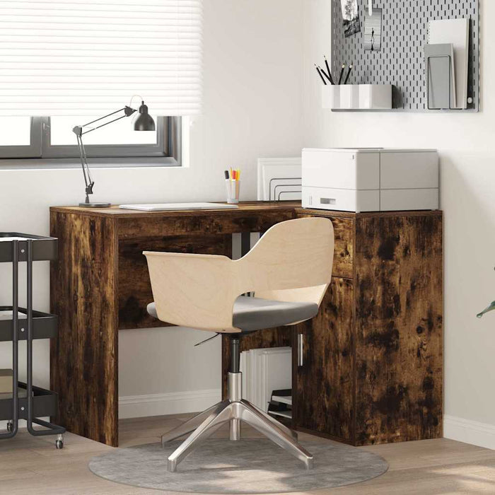 Birou de Colț Stejar Afumat 102x88x75 cm Lemn Ingineresc - WALTI WALTI