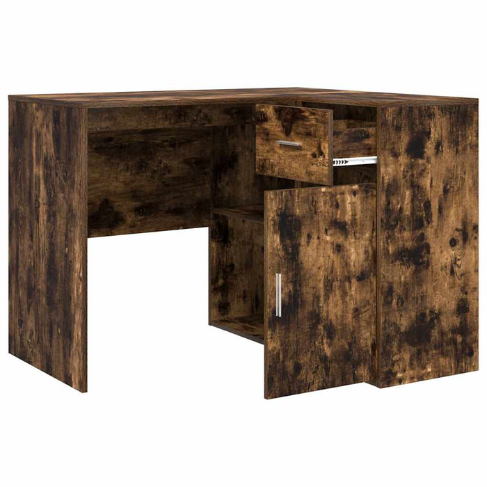 Birou de Colț Stejar Afumat 102x88x75 cm Lemn Ingineresc - WALTI WALTI
