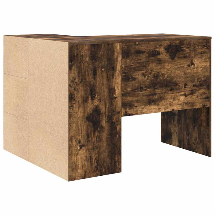 Birou de Colț Stejar Afumat 102x88x75 cm Lemn Ingineresc - WALTI WALTI