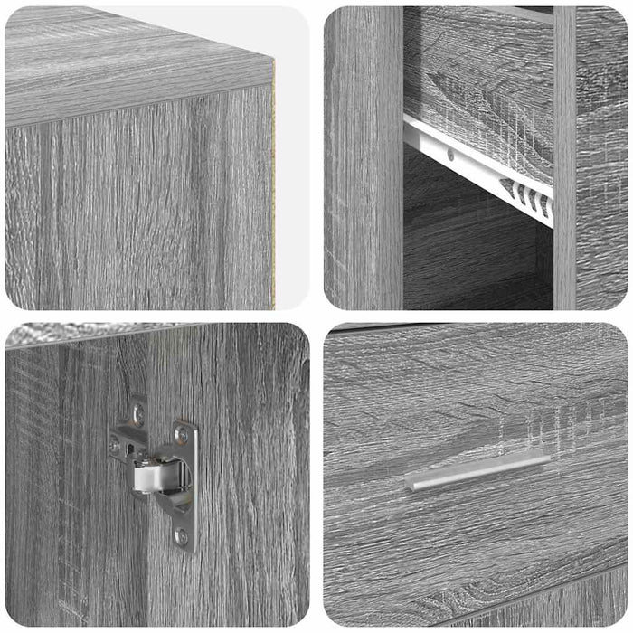 Birou de colț cu raft sonoma gri 102 x 50 x 75 cm Lemn compozit - WALTI WALTI