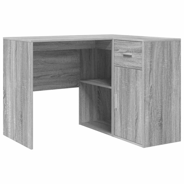 Birou de colț cu raft sonoma gri 102 x 50 x 75 cm Lemn compozit - WALTI WALTI