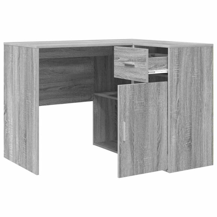 Birou de colț cu raft sonoma gri 102 x 50 x 75 cm Lemn compozit - WALTI WALTI