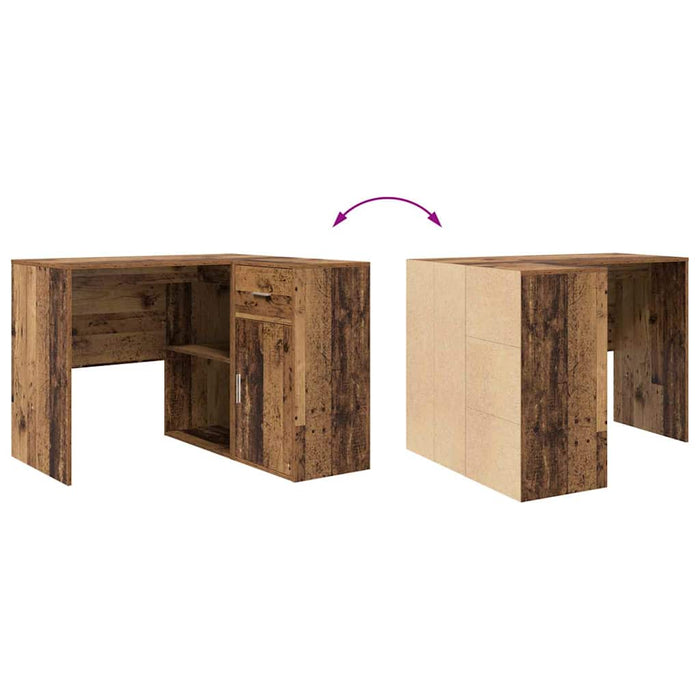 Birou de colț din lemn vechi 102x88x75 cm din lemn prelucrat - WALTI WALTI