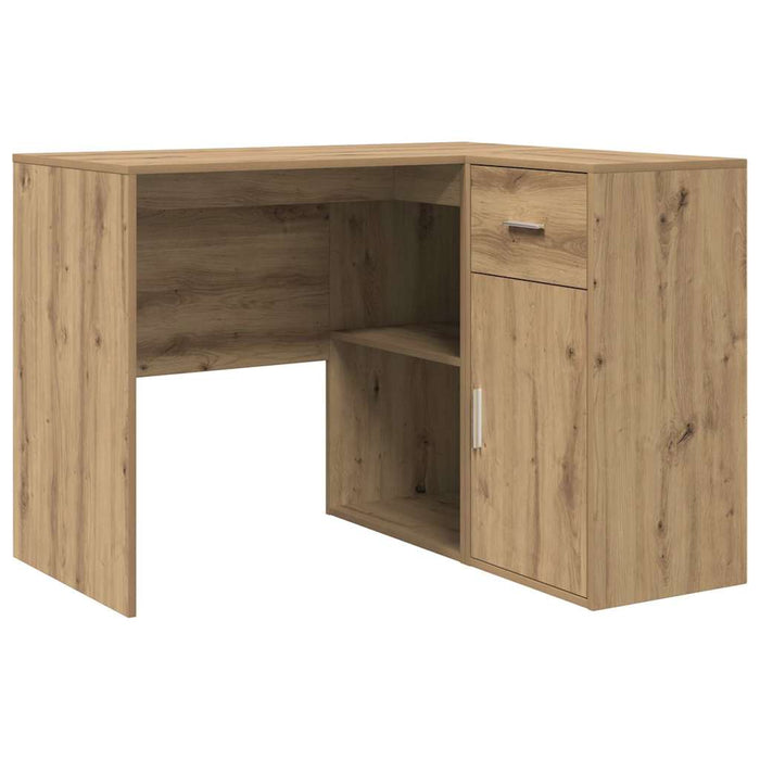 birou colțar de stejar artizanal 102x88x75 cm din lemn aglomerat - WALTI WALTI
