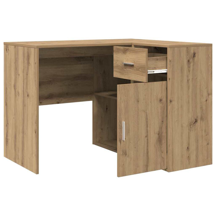 birou colțar de stejar artizanal 102x88x75 cm din lemn aglomerat - WALTI WALTI