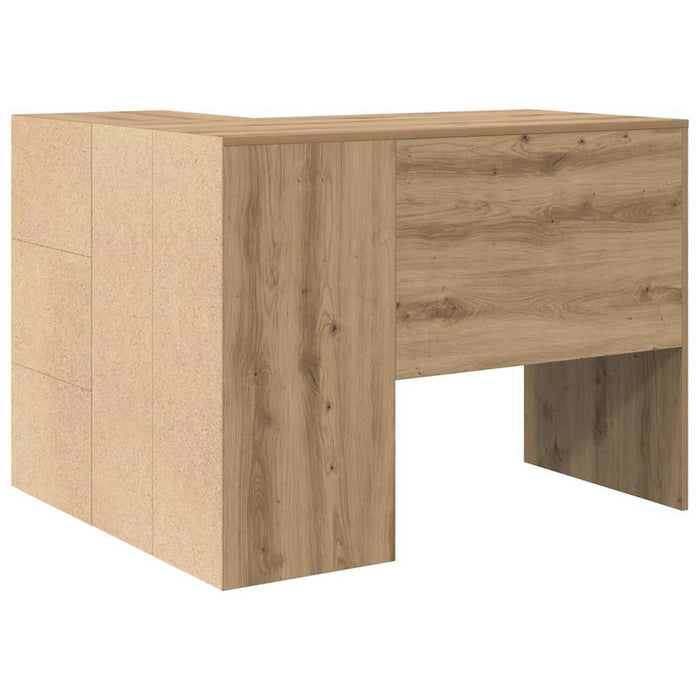 birou colțar de stejar artizanal 102x88x75 cm din lemn aglomerat - WALTI WALTI