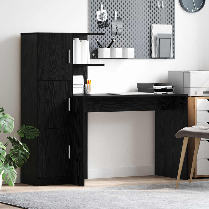 Birou 2 pcs Stejar Negru WALTI