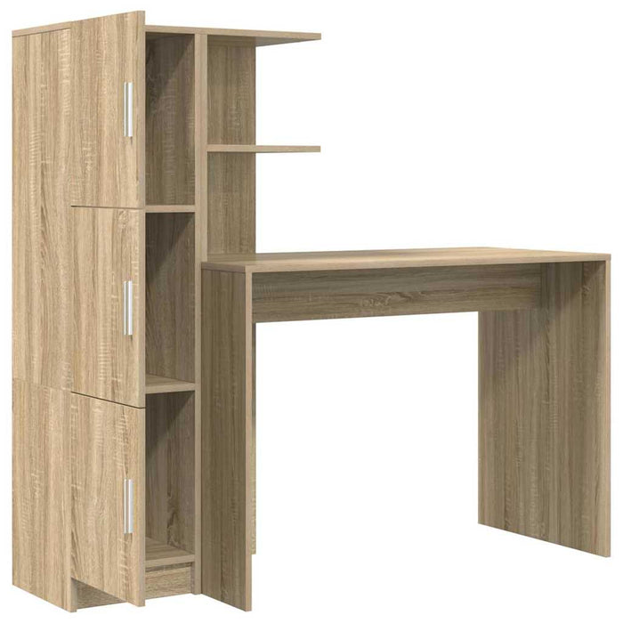 Birou cu spațiu de depozitare cu raft 2 pcs Stejar Sonoma - WALTI WALTI
