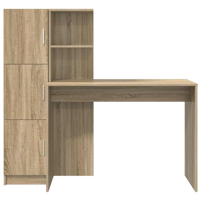Birou cu spațiu de depozitare cu raft 2 pcs Stejar Sonoma - WALTI WALTI