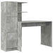 Birou cu spațiu de depozitare cu raft 2 pcs Gri din beton - WALTI WALTI